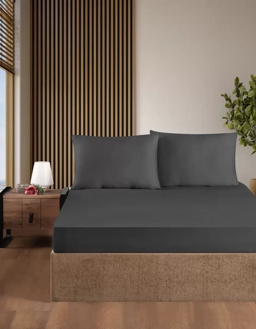 Простирадло на гумці First Choice cатин Anthracite