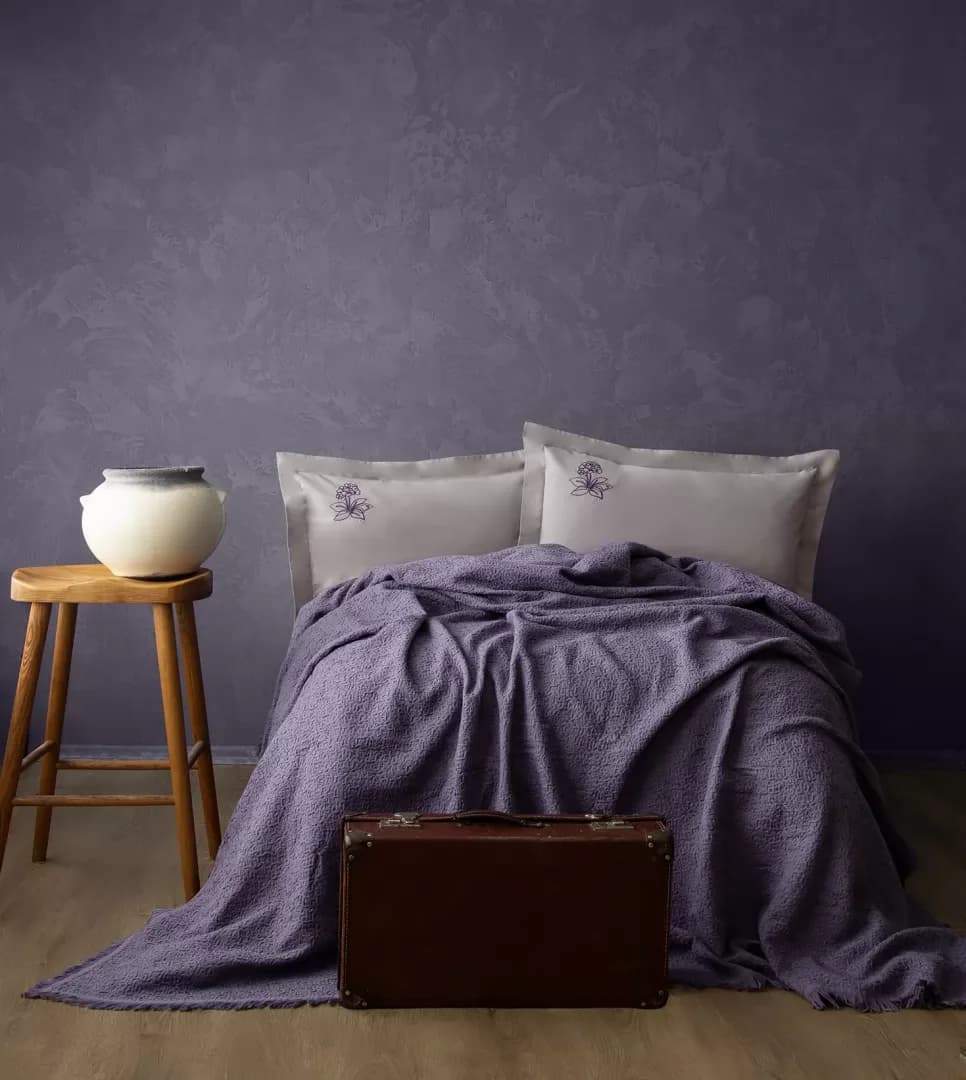 Постільний сет Lude Purplesage (піке) — чиста бавовна