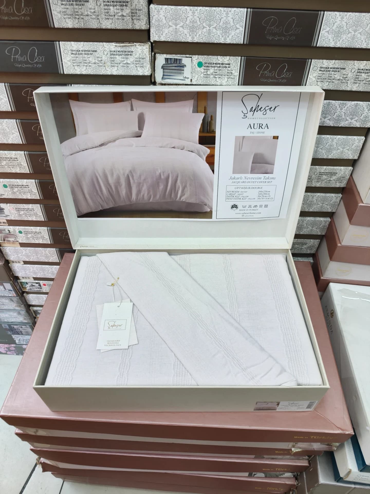 Постільна білизна бавовна Aura white 2