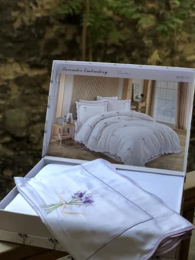 Комплект постільної білизни сатин Maison D'or Lavander Embrodery