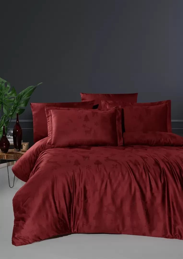 Постільна білизна жаккард Midas Dark Red