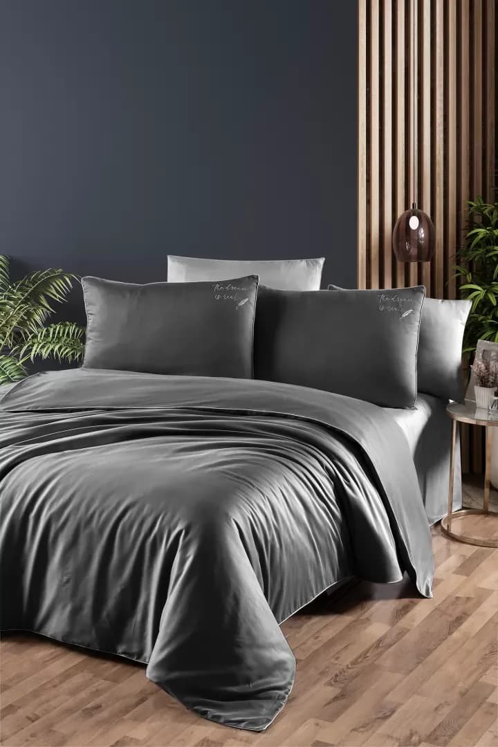 Постільна білизна Delux сатин Timeless Anthracite