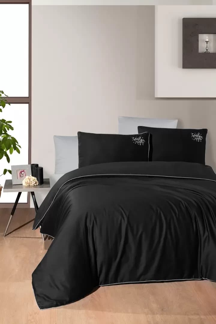 Постільна білизна Delux сатин Timeless Black