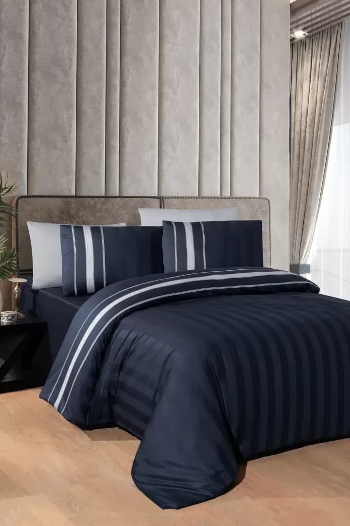 Постільна білизна Delux сатин Artwel Navy Blue