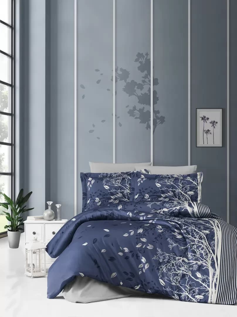Постільна білизна сатин Living Navy Blue