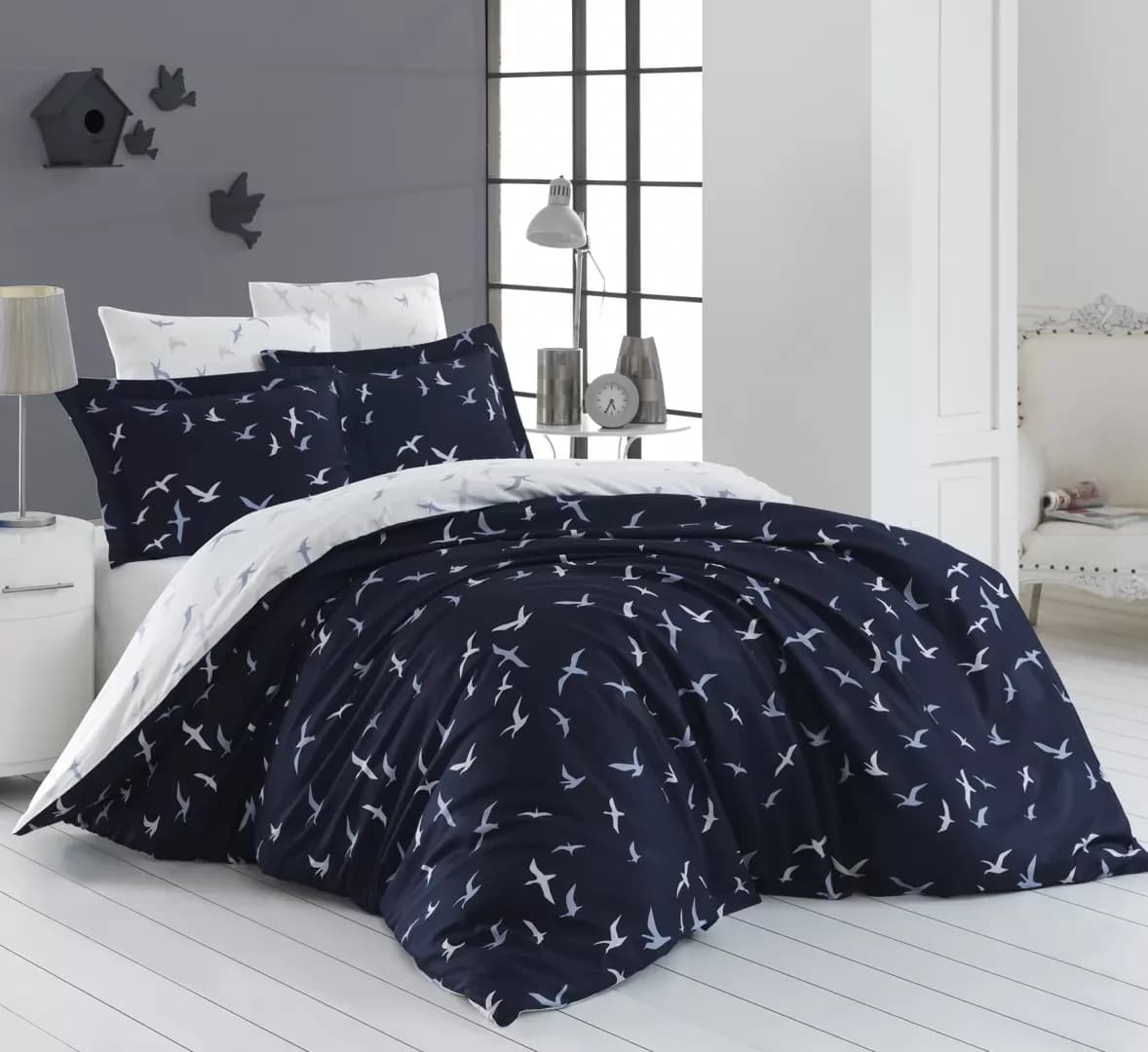 Постільна білизна сатин Liberta Navy Blue