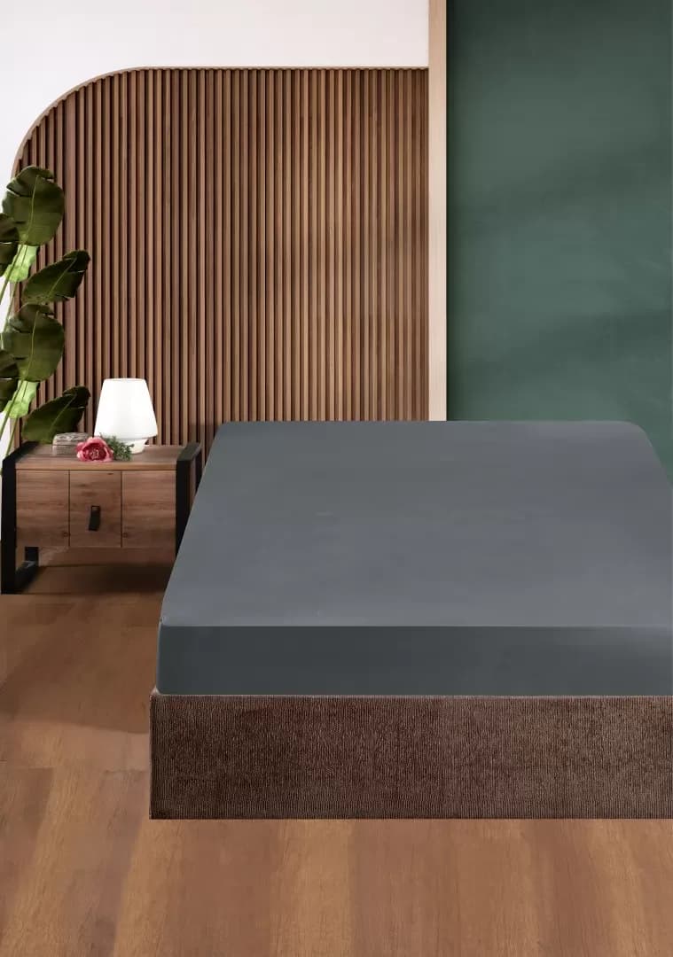 Простирадло на гумці First Choice cатин Dark Grey