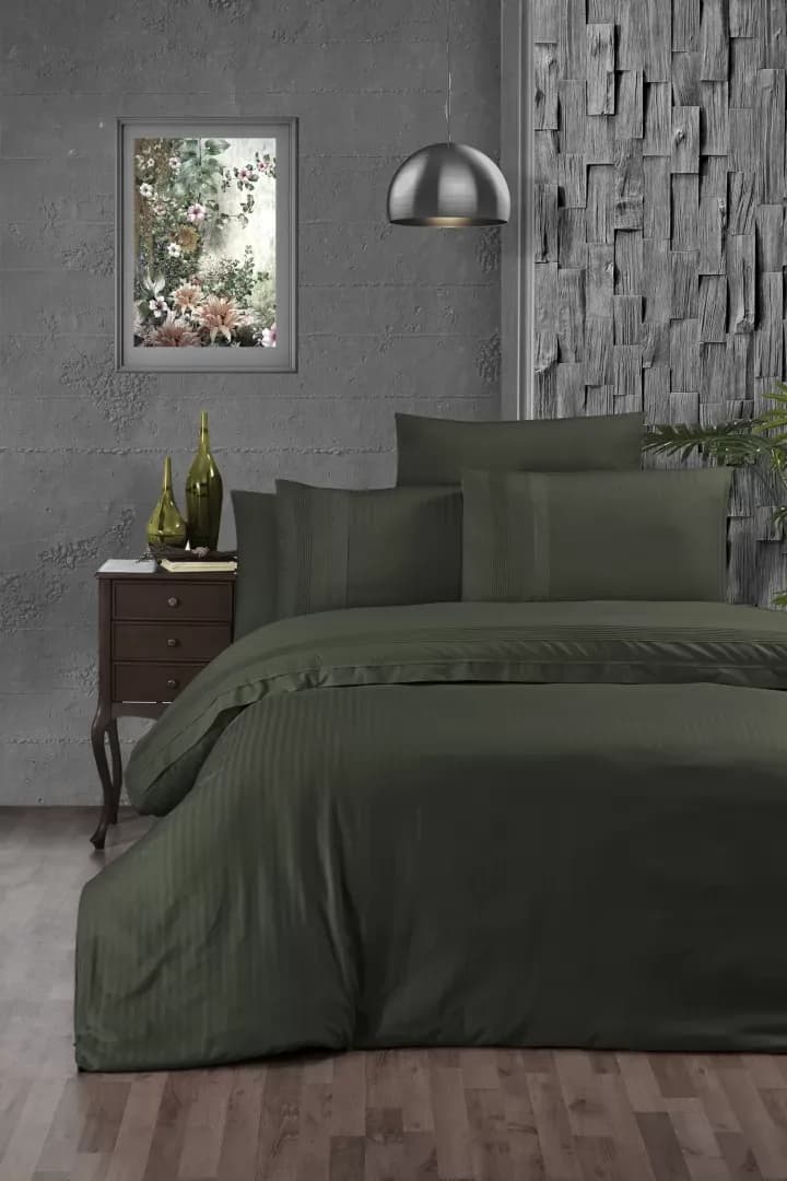 Постільна білизна ранфорс Deluxe Gala Dark Green
