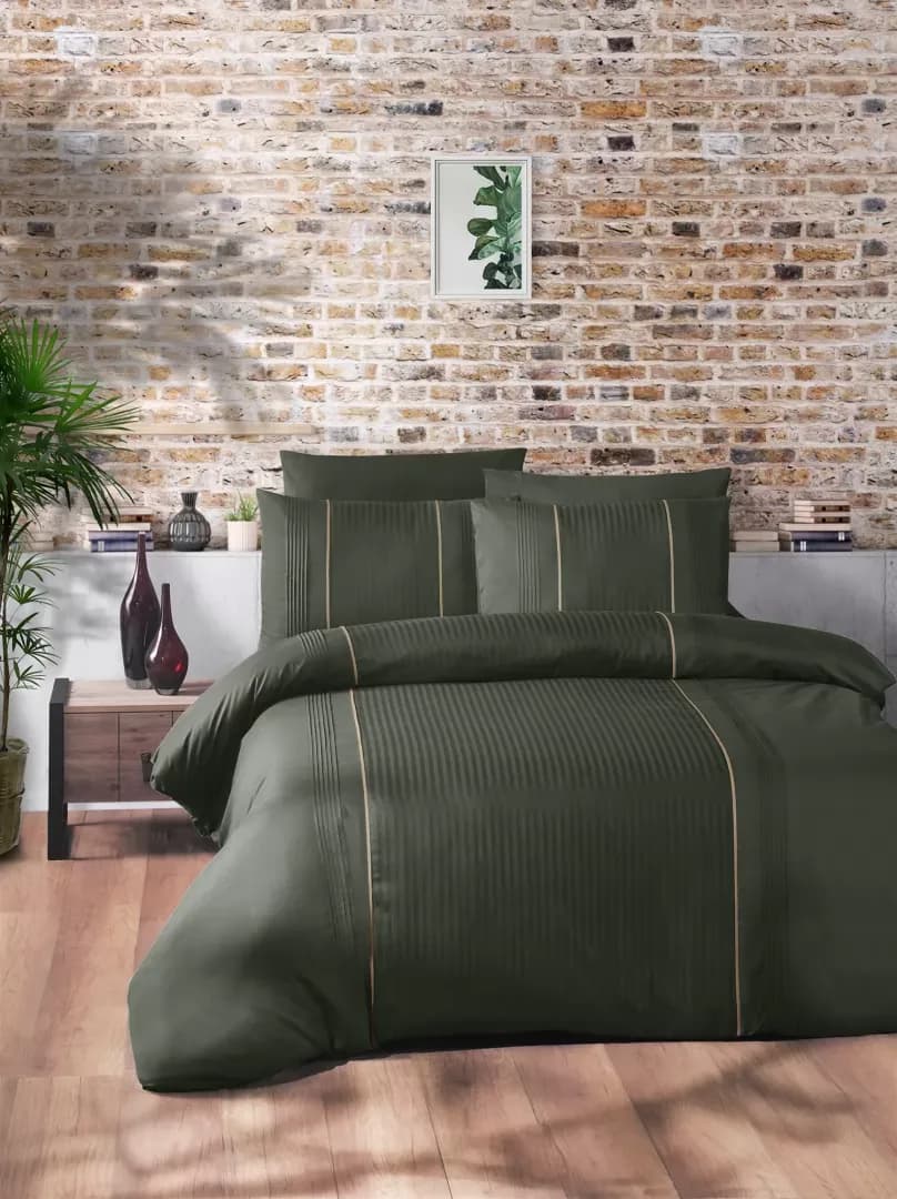 Постільна білизна ранфорс Deluxe Elegant Dark Green