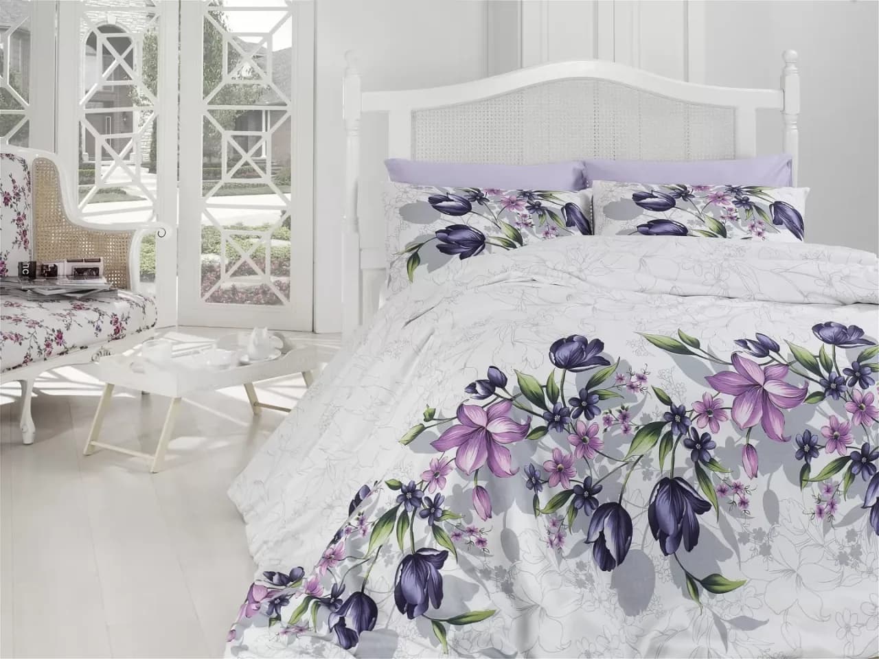 Постільна білизна ранфорс Riella Lilac